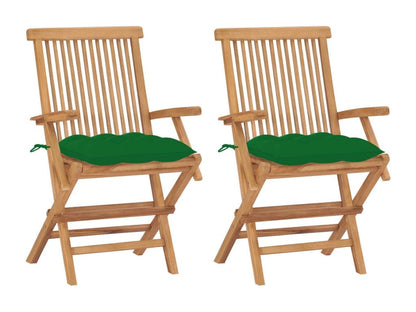 Ensemble de mobilier de jardin avec coussins, vert