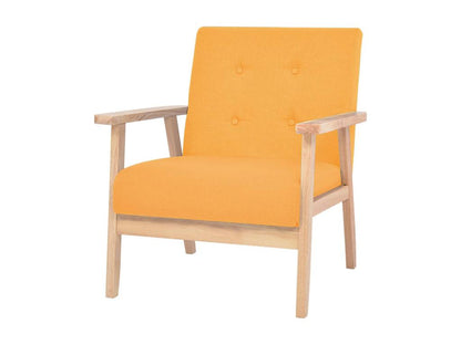 Canapé 2 pièces en tissu, jaune