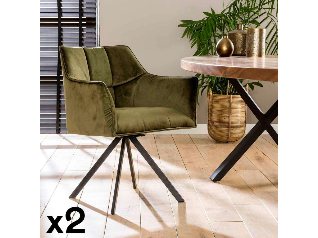Fauteuil d'appoint en velours vert