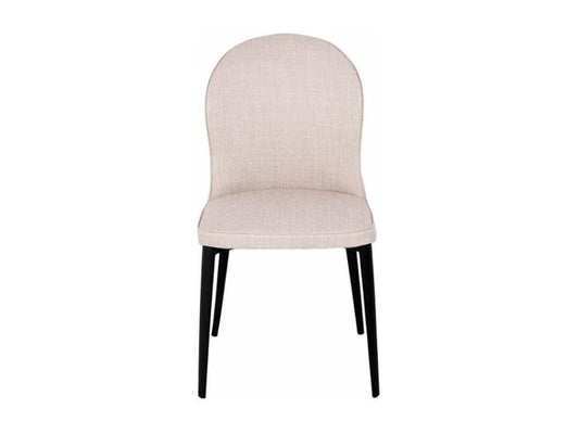 Chaise en tissu, noire