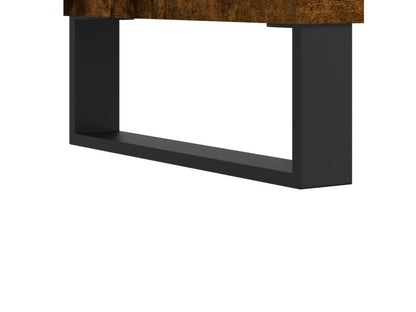 Table basse en bois effet chêne, 60 x 50 x 36,5 cm, naturel